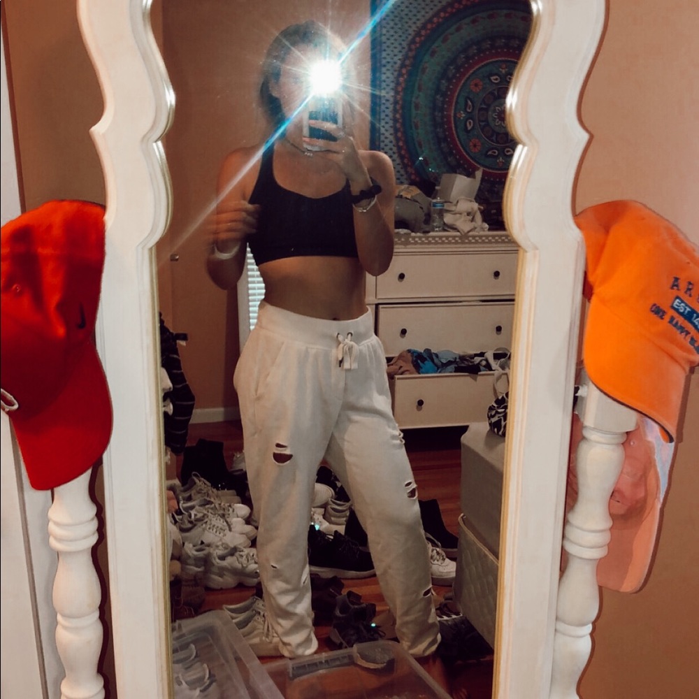Aerie white joggers